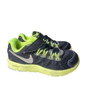 Nike Lunarglide 4 Kids Sneakers Black Green Little Boys Size 12